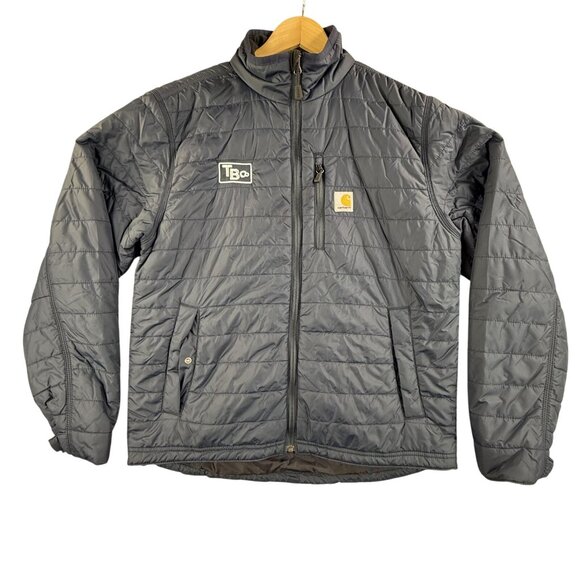 Carhartt Other - Carhartt Jacket Mens Medium Navy Gilliam Quilted Rain Defender 102208 OJ2208-M